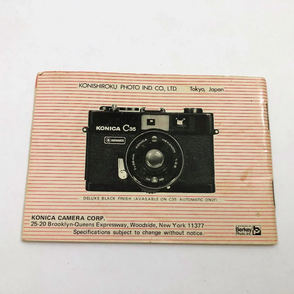 KONICA C35 INSTRUCTION BOOK Great Condition - Picture 2 of 5
